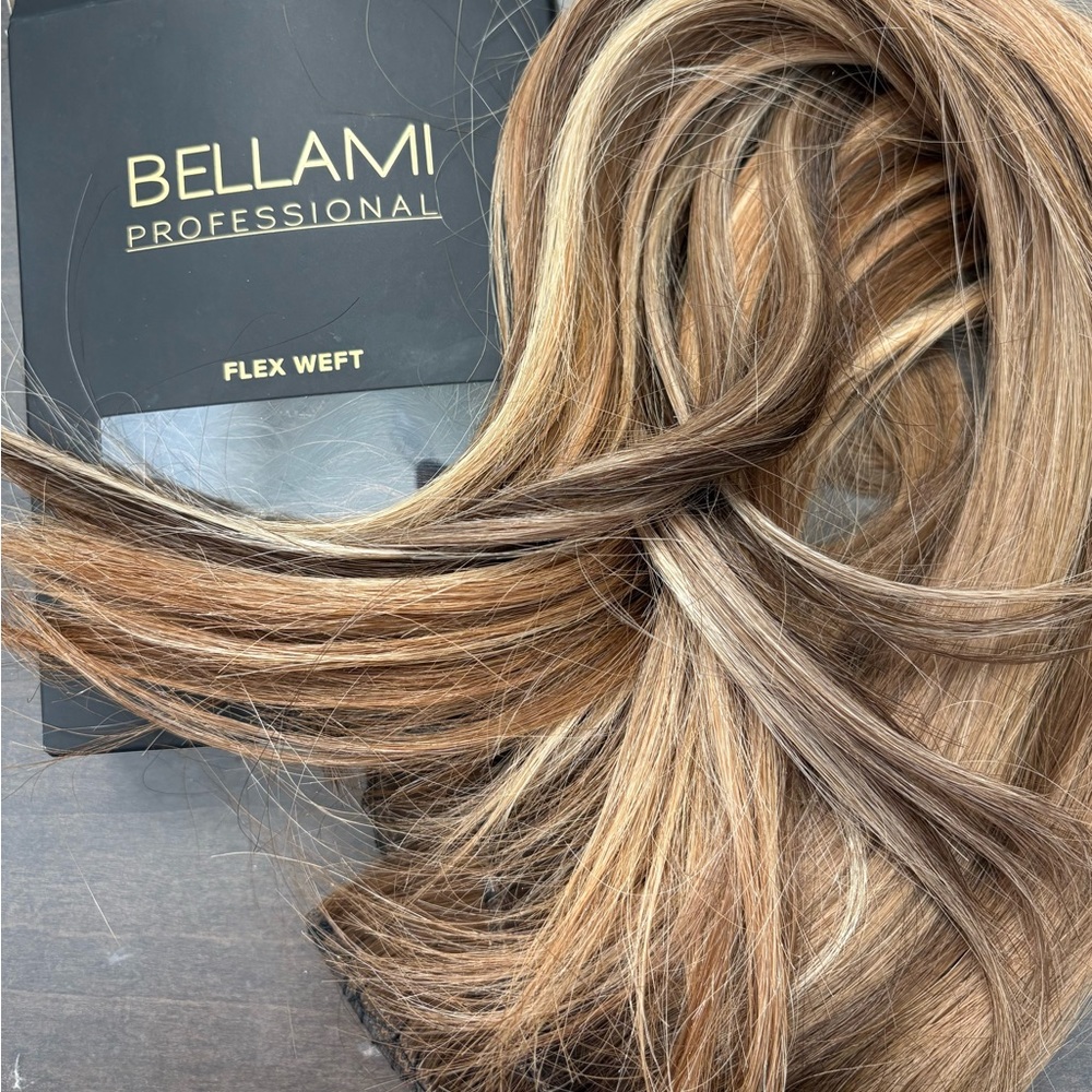 BELLAMI 20” Flex Weft Hair Extensions - Chocolate Coconut Brûlée - Picture 7 of 8